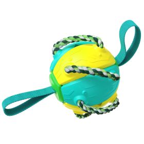 Dog Soccer Ball Interactive Pet Toys Foldable Ball Molar Toy Outdoor Training Ball for Puppy Dog Chew Dog Accessories (Color: Yellow) Dog Soccer Ball Interactive Pet Toys Foldable Ball Molar Toy Outdoor Training Ball for Puppy Dog Chew Dog Accessories (Color: Yellow)